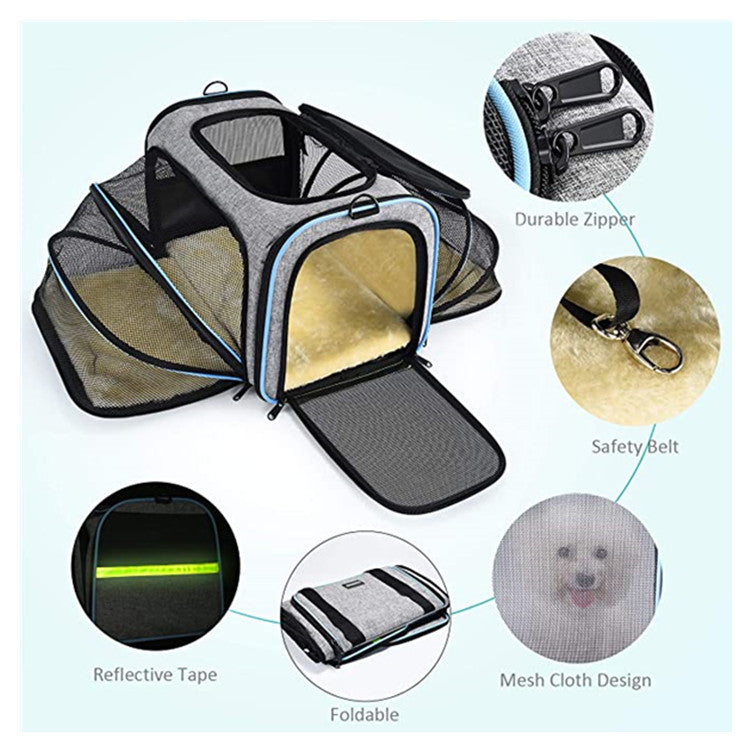 Airline Approved Expandable Pet Carrier for Easy Travel