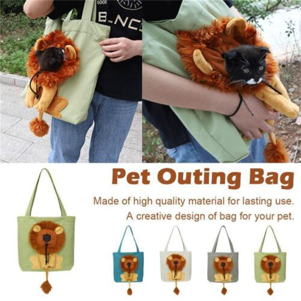 Breathable Lion Carrier Bag for Cats and Dogs