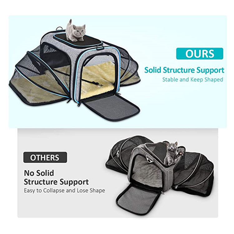 Airline Approved Expandable Pet Carrier for Easy Travel