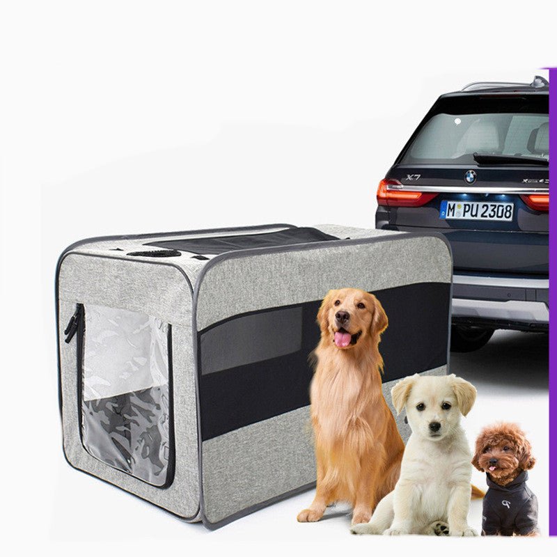 Foldable Pet Travel Carrier Bag with Safety Zipper Locks – Dogs & Cats | Tanyo Pet Boutique - Tanyo Pet Boutique