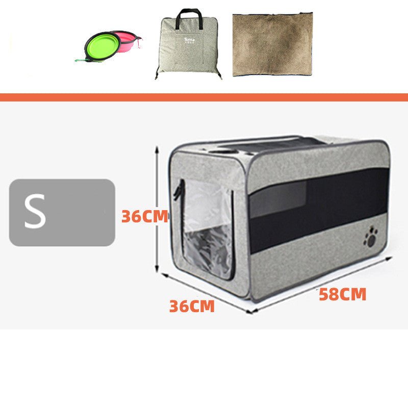 Foldable Pet Travel Carrier Bag with Safety Zipper Locks – Dogs & Cats | Tanyo Pet Boutique - Tanyo Pet Boutique