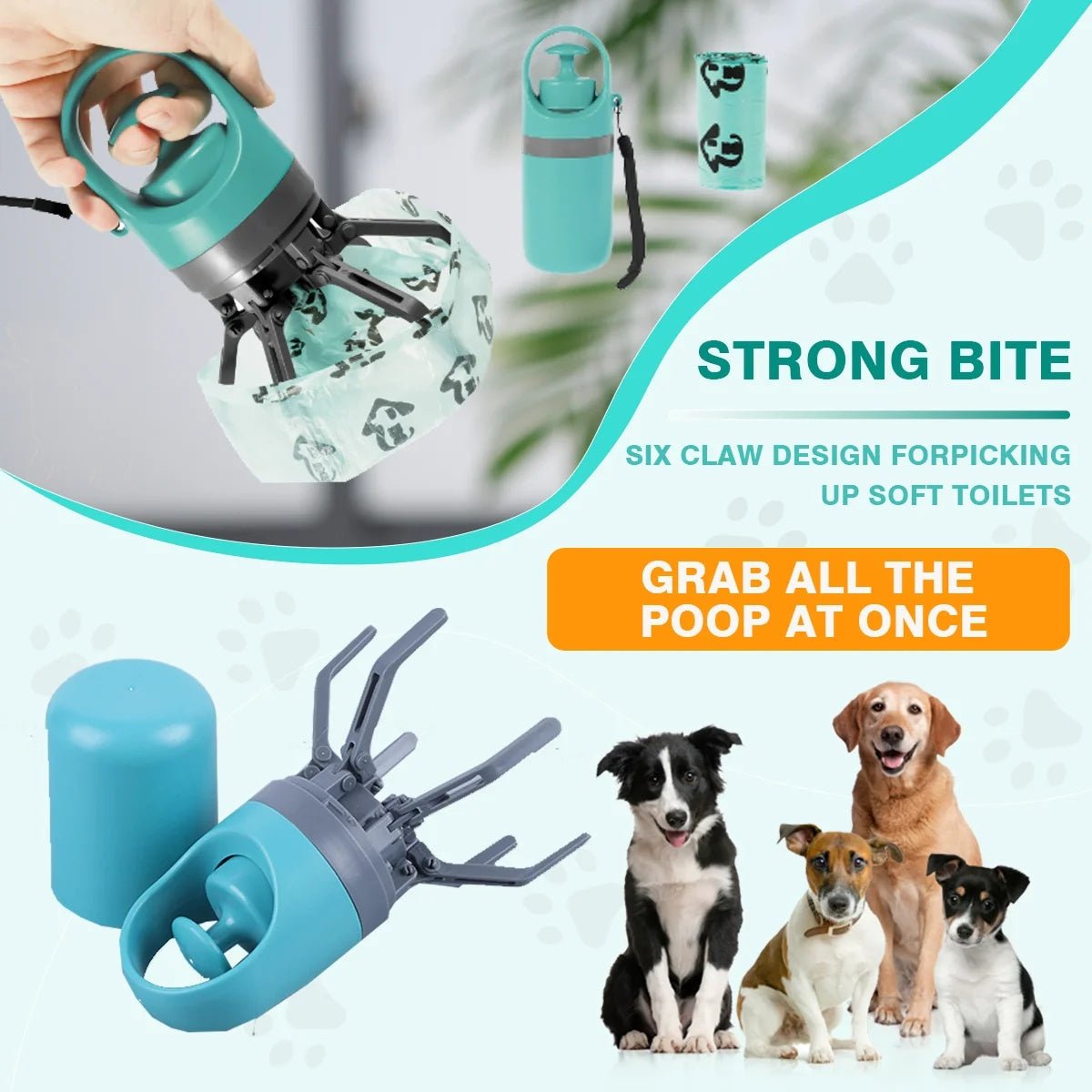 Grab-and-Go Dog Waste Scooper with Built-In Bag Dispenser – No-Contact Cleanup | Tanyo Pet Boutique - Tanyo Pet Boutique