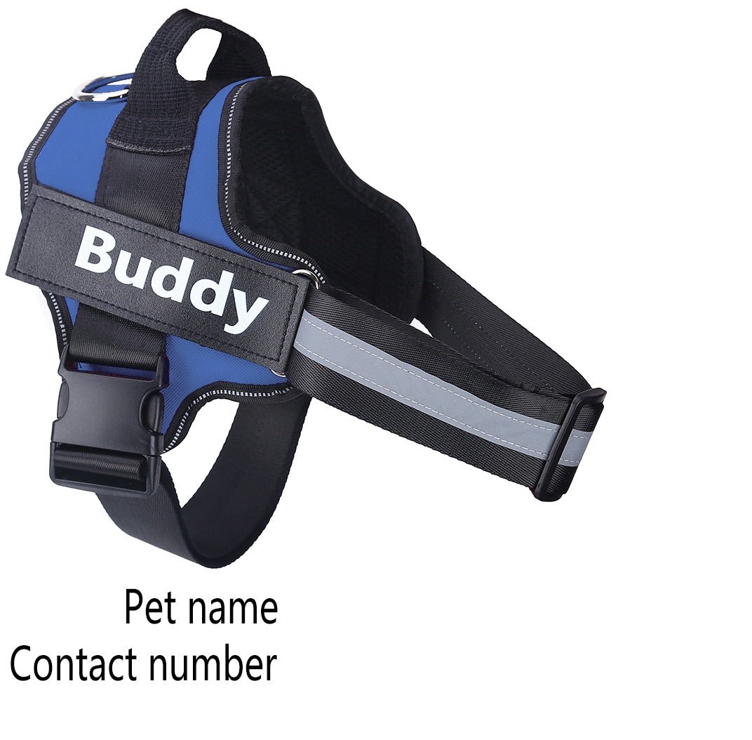 Personalized Dog Harness NO PULL Reflective Breathable Adjustable Pet Harness Vest For Small Large Dog Custom Patch Pet Supplies - Tanyo Pet Boutique