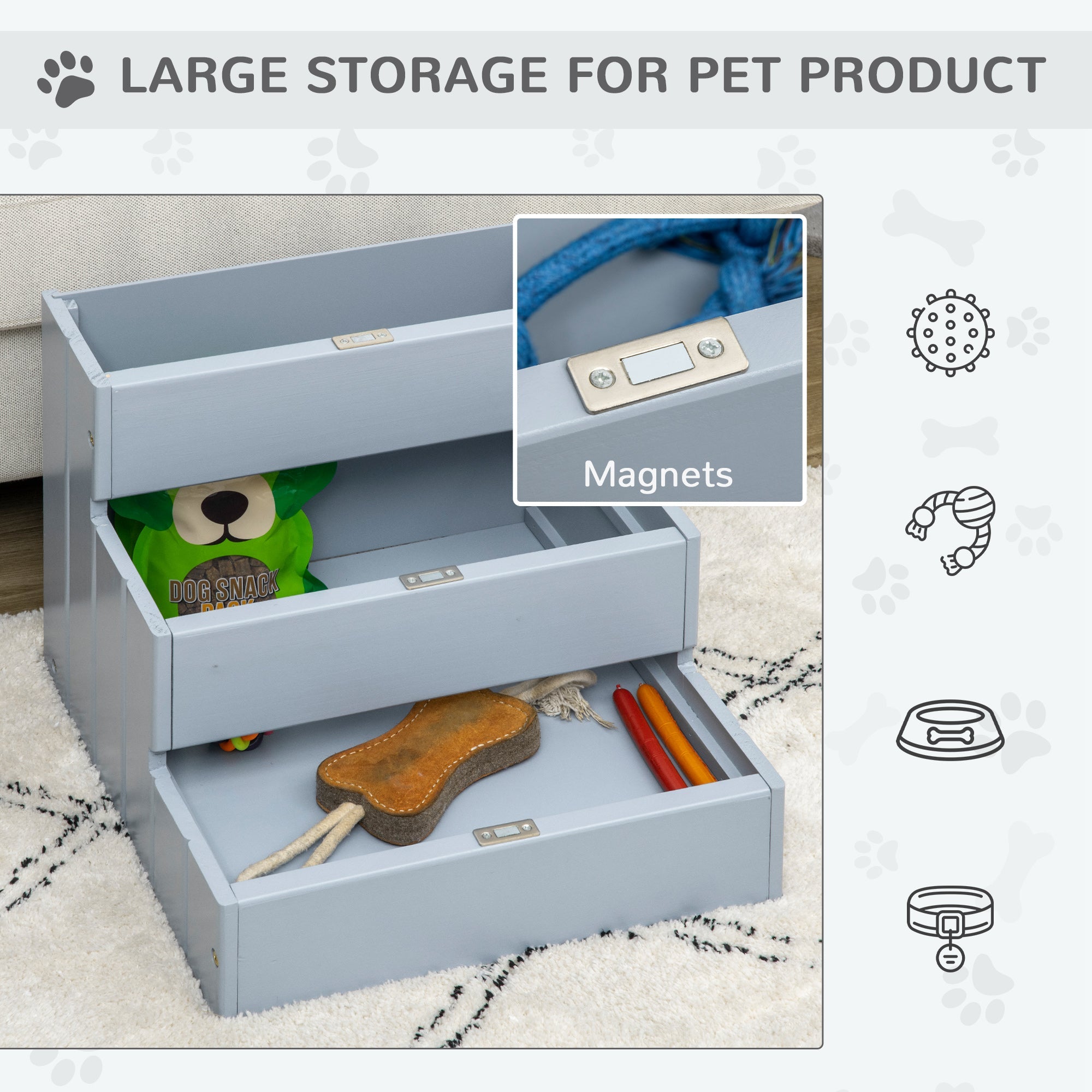 Pet Ladder for Easy Bed Access with Storage - Tanyo Pet Boutique