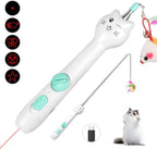 Interactive Cat Toy with Laser and Feather - Tanyo Pet Boutique
