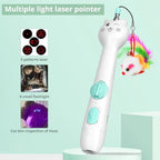 Interactive Cat Toy with Laser and Feather - Tanyo Pet Boutique