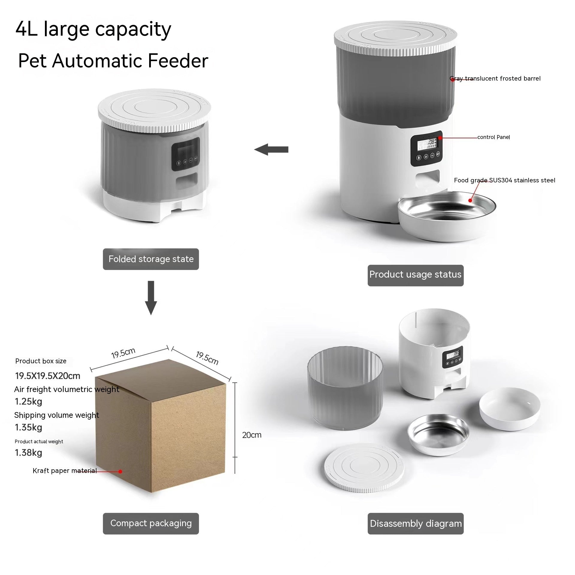 Smart Automatic Pet Feeder for Cats and Dogs - Tanyo Pet Boutique
